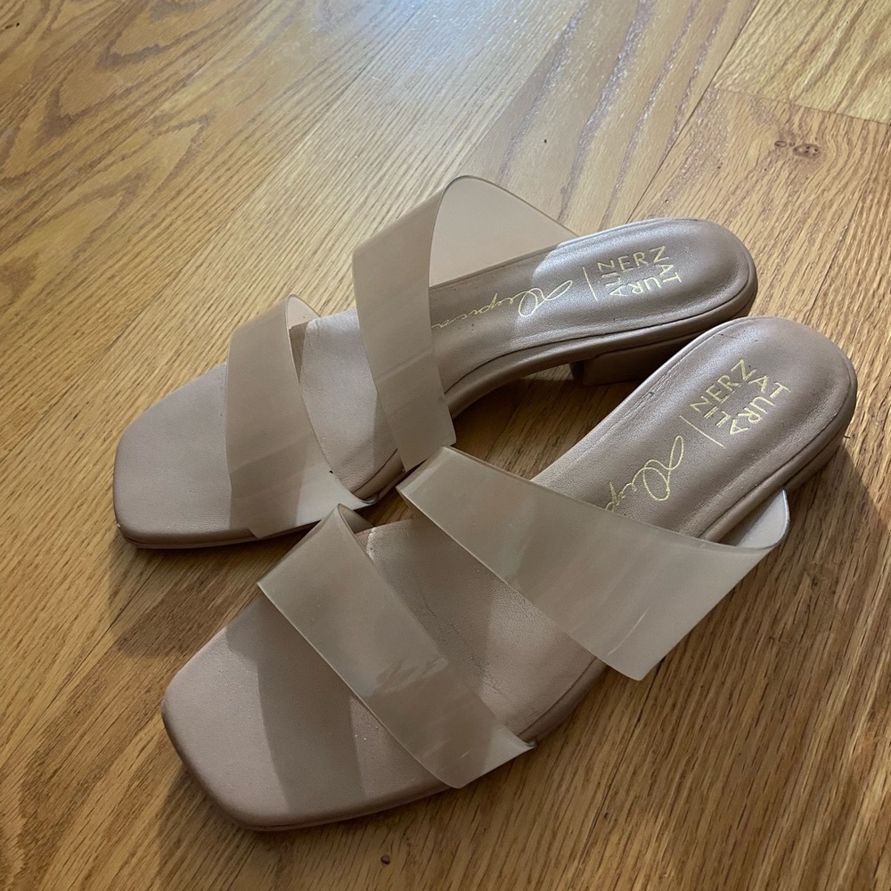 Clear Nude Slide Sandals